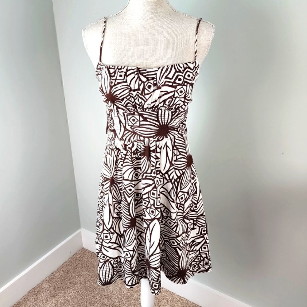 B SMART WOMEN'S SPAGETTI STRAP FIT AND FLARE TIE BACK LINED DRESS SIZE 7/8